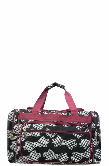 Printed Duffle Bag-RHE420/BURGANDY